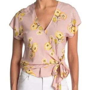 Madewell Pink Wrap Top